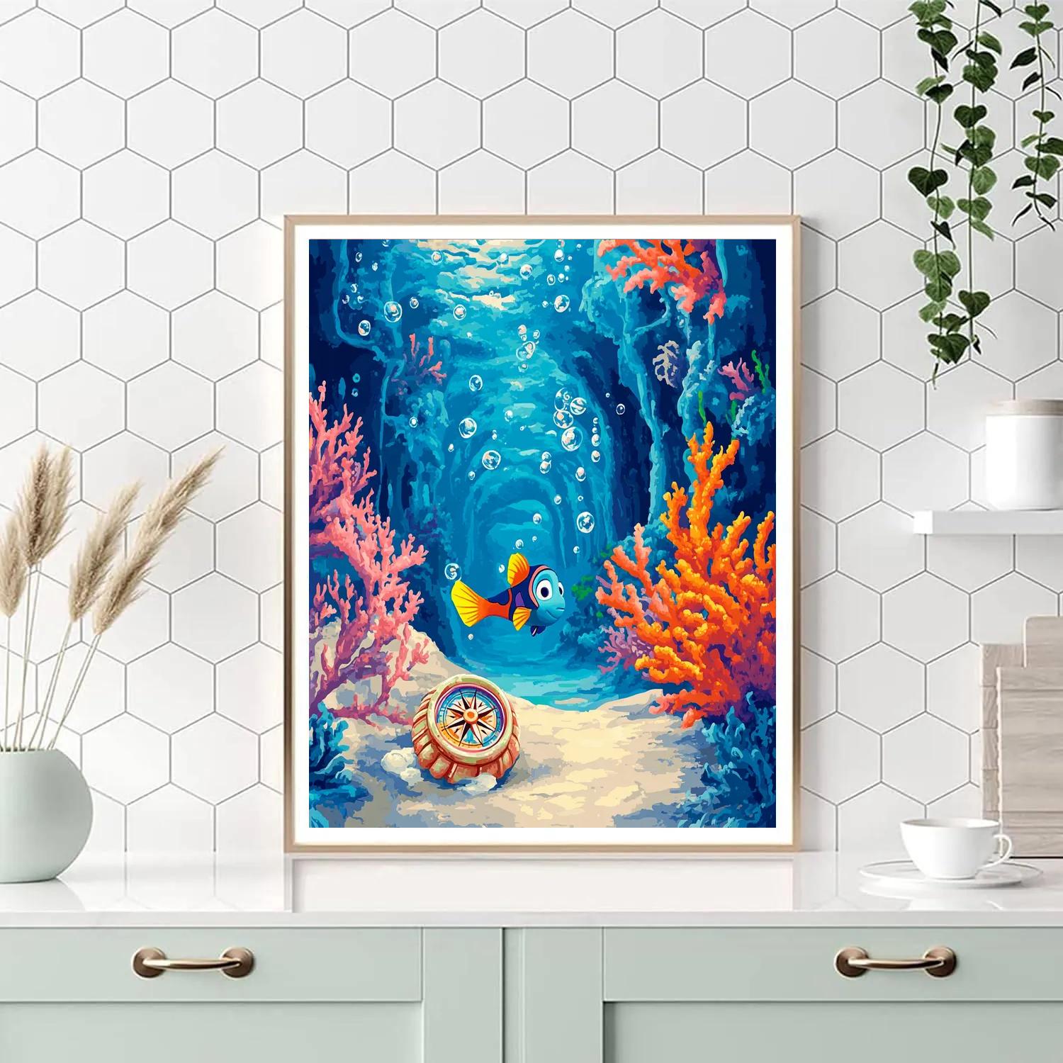 Dory Coral Compass Quest Painting by numbers kit