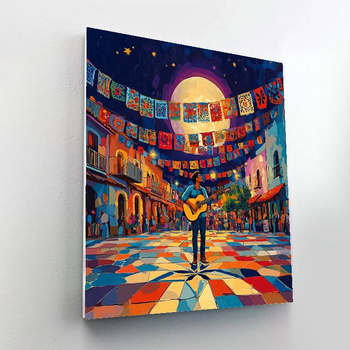 Miguel Rivera Music Of The Moon Plaza paint by number