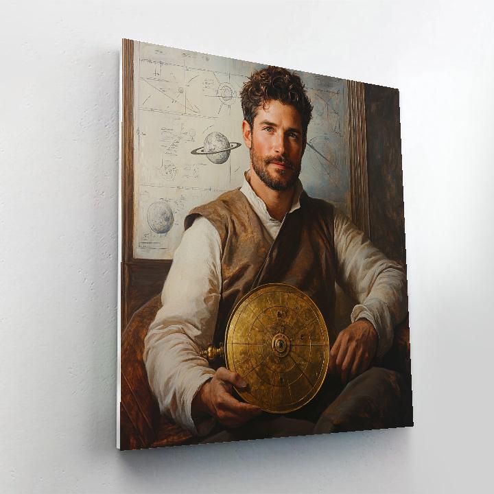 Leonardo Da Vinci Inspired Astronomer Portrait Study Paint by numbers kits