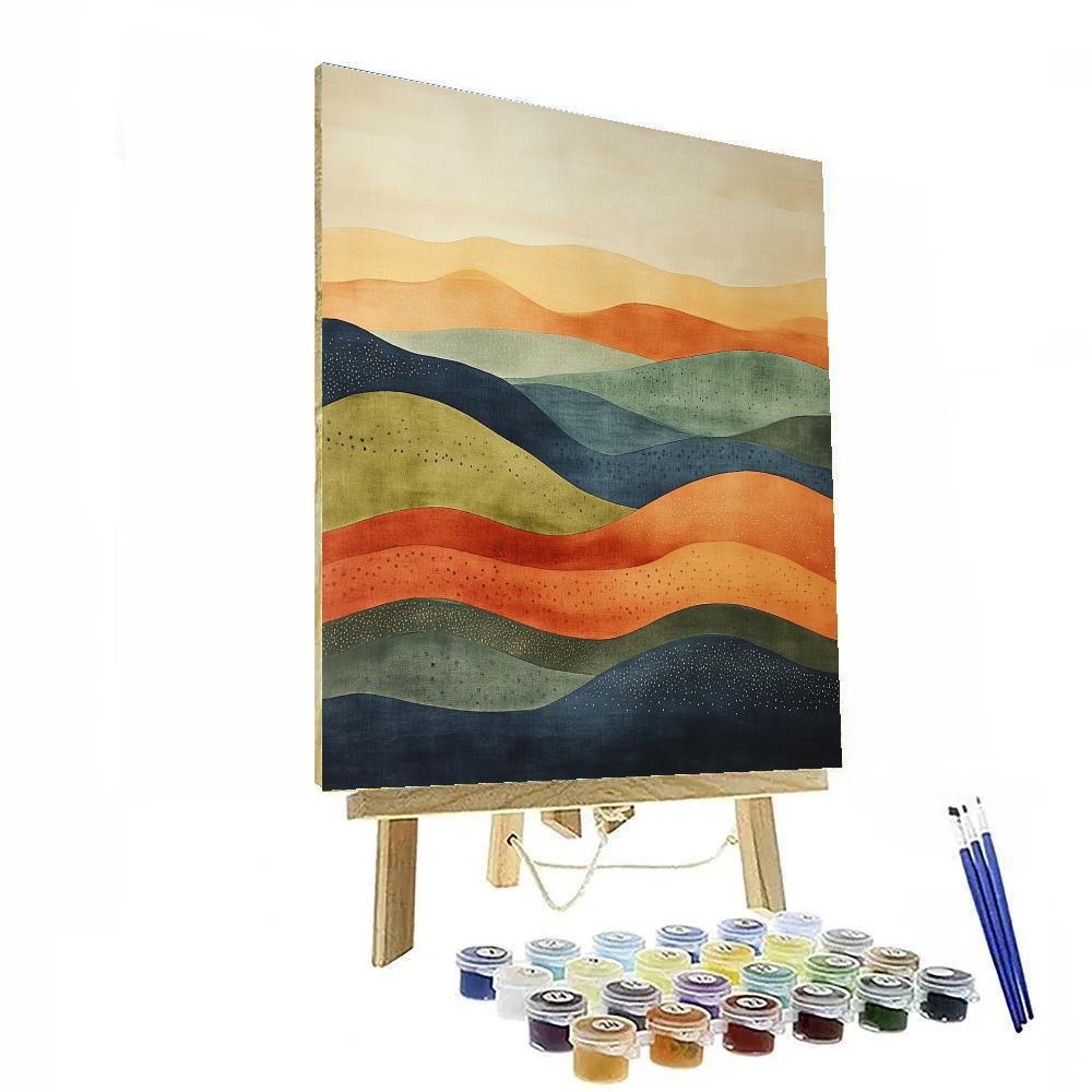Nandalal Bose Inspired Monsoon Raga Flowfields Paint by numbers art
