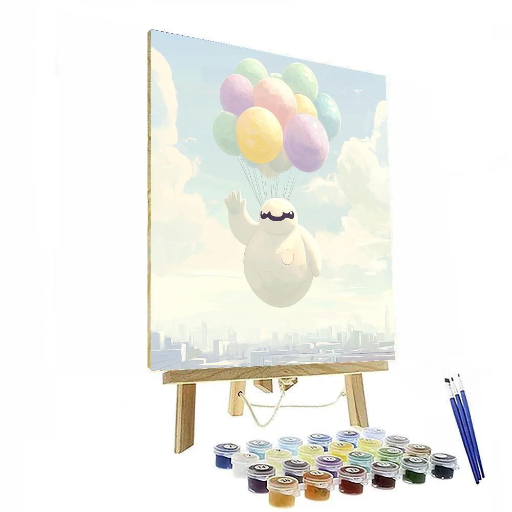 Baymax Cloud Laboratory Balloon Ride paint by color