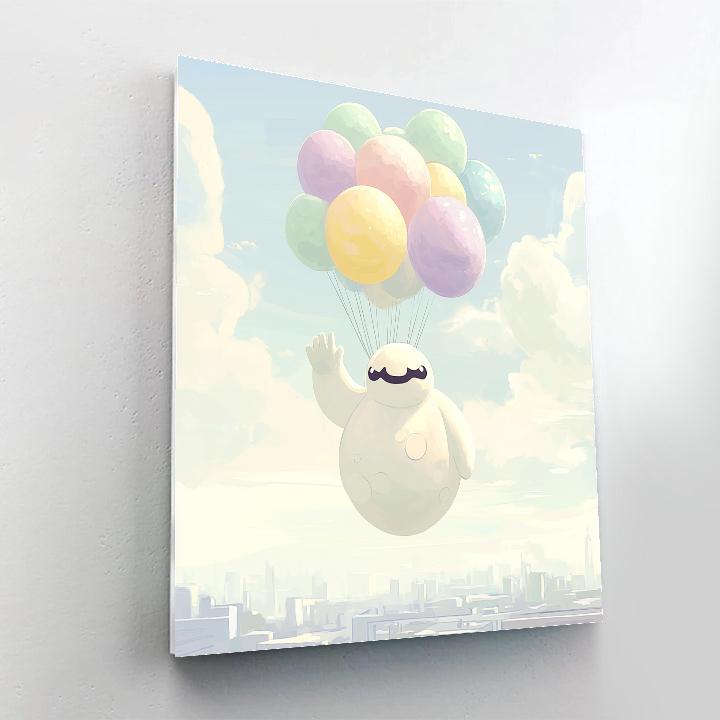 Baymax Cloud Laboratory Balloon Ride paint by color