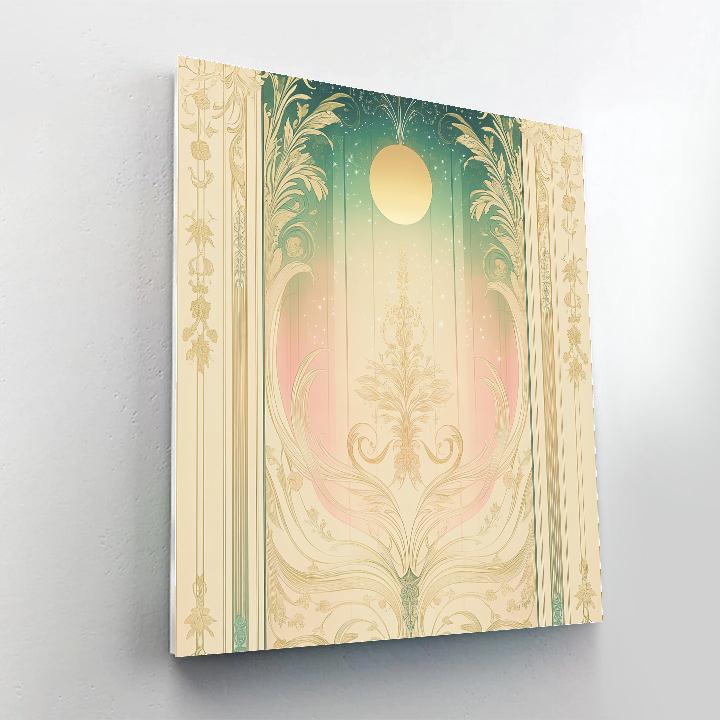 Alphonse Mucha Inspired Aurora Filigree Harmonics Numbered painting kits