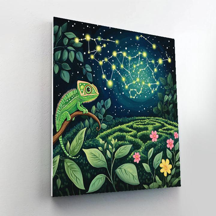 Pascal Chameleon Constellation Garden Paint by numbers art