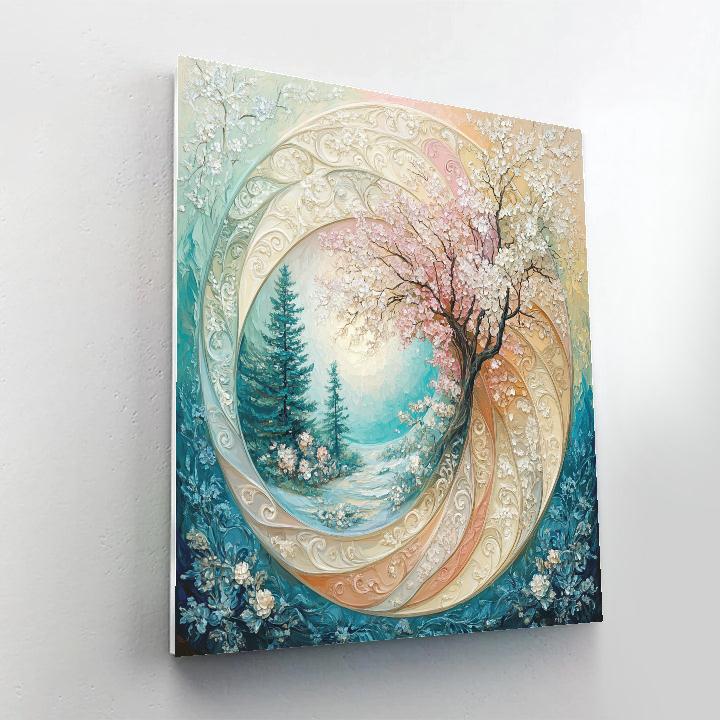 Alphonse Mucha Inspired Spiral Of The Four Quiet Seasons Paint by numbers art