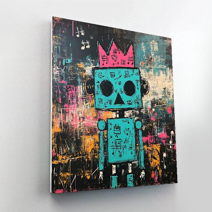 Jean-Michel Basquiat Inspired Robot Jazz Night painting number kit