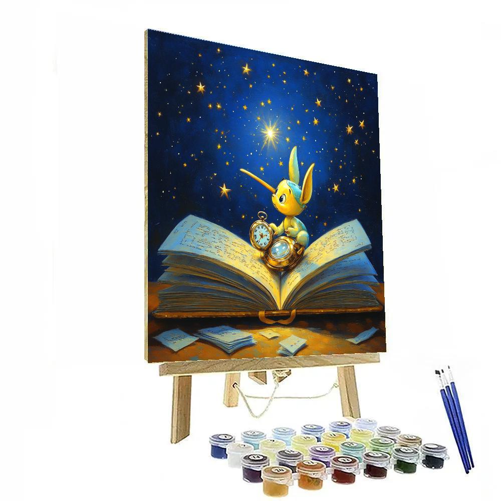 Jiminy Cricket Pocket Watch Star Lesson Painting by numbers kit