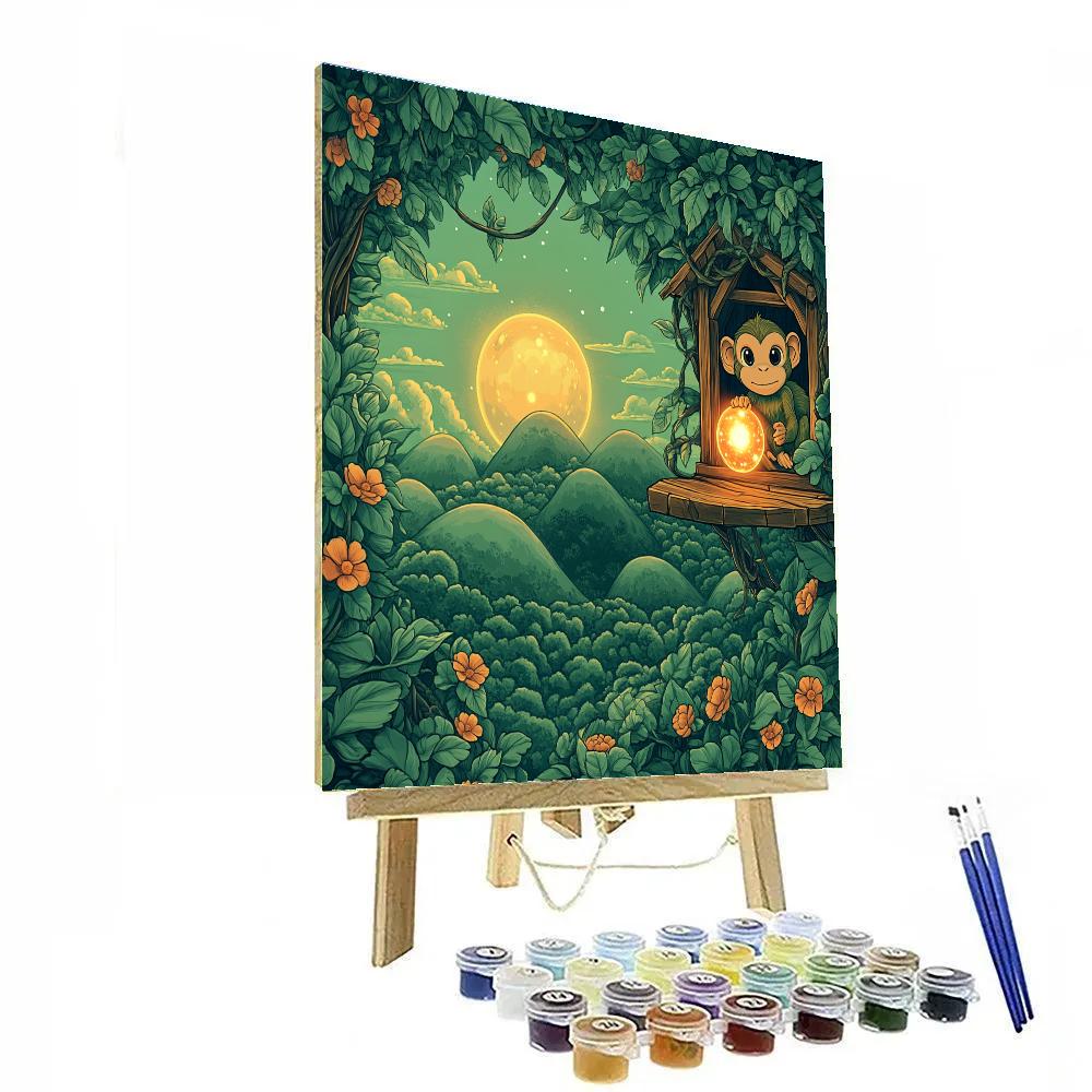 Abu Jungle Planet Treasure Lookout Numbered painting kits