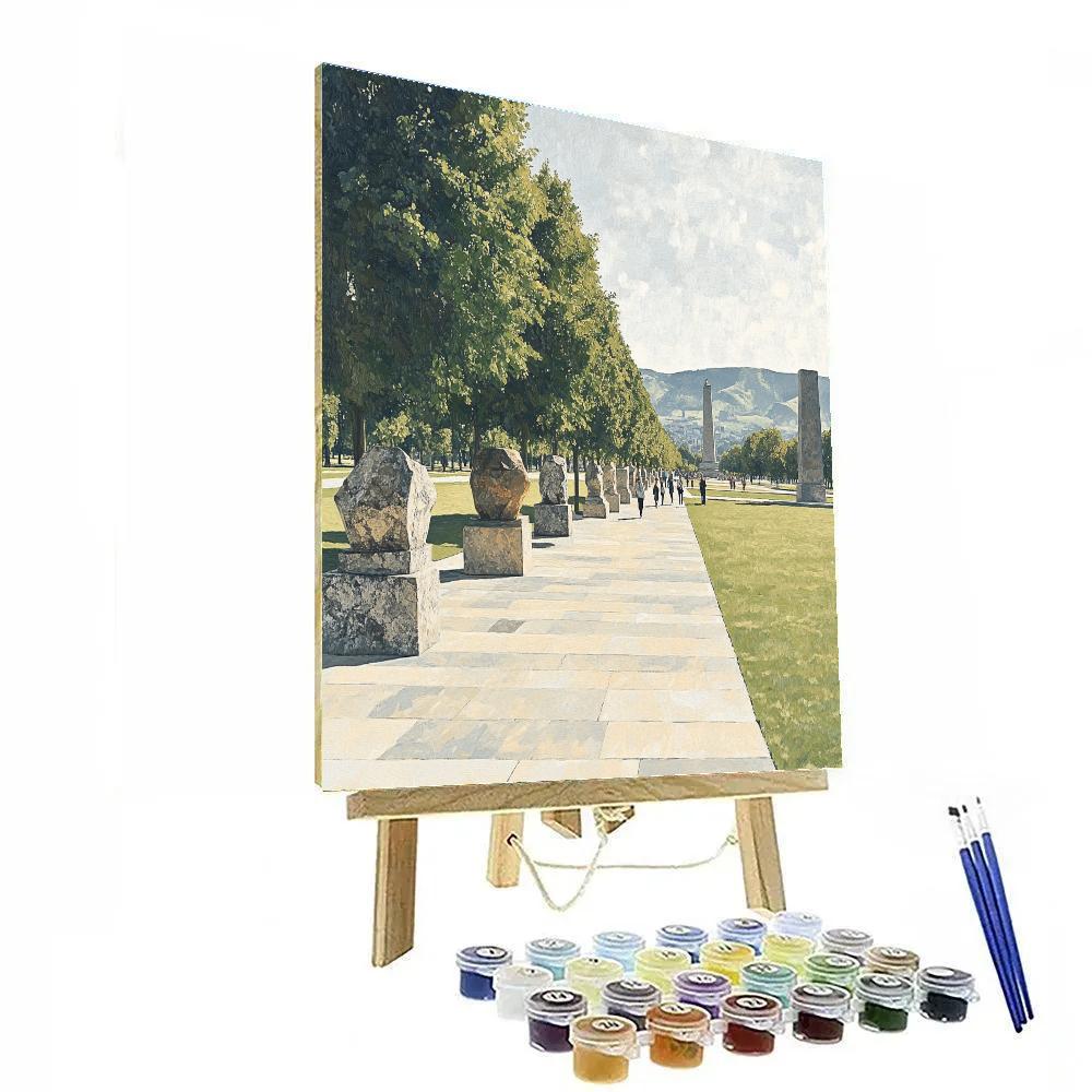 Vigeland Sculpture Park Pathway, Oslo, Norway Numbered painting kits