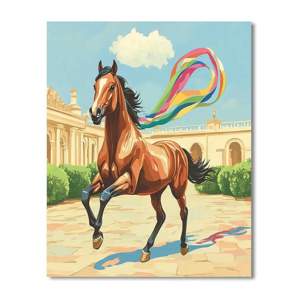 Maximus Royal Stable Comet Chase Number painting