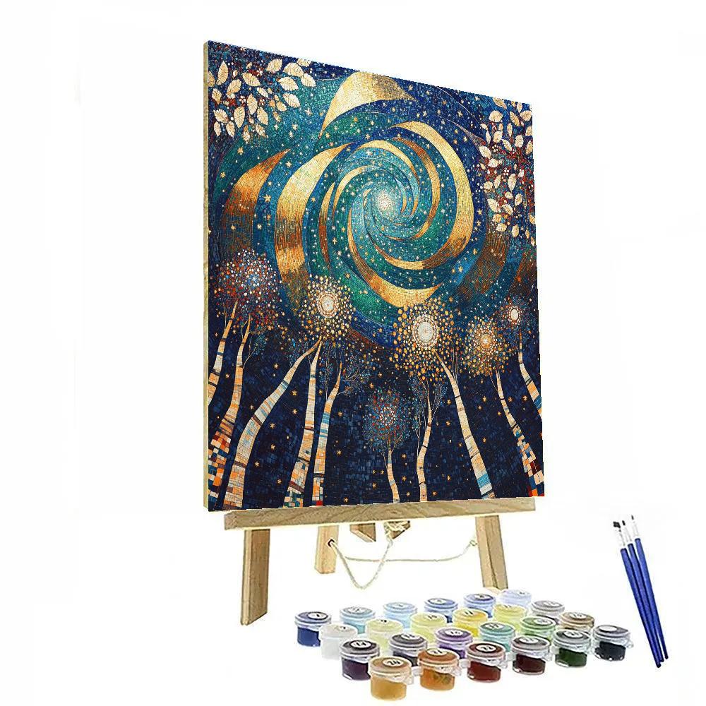 Gustav Klimt Inspired Gilded Aurora Canopy DIY paint by numbers