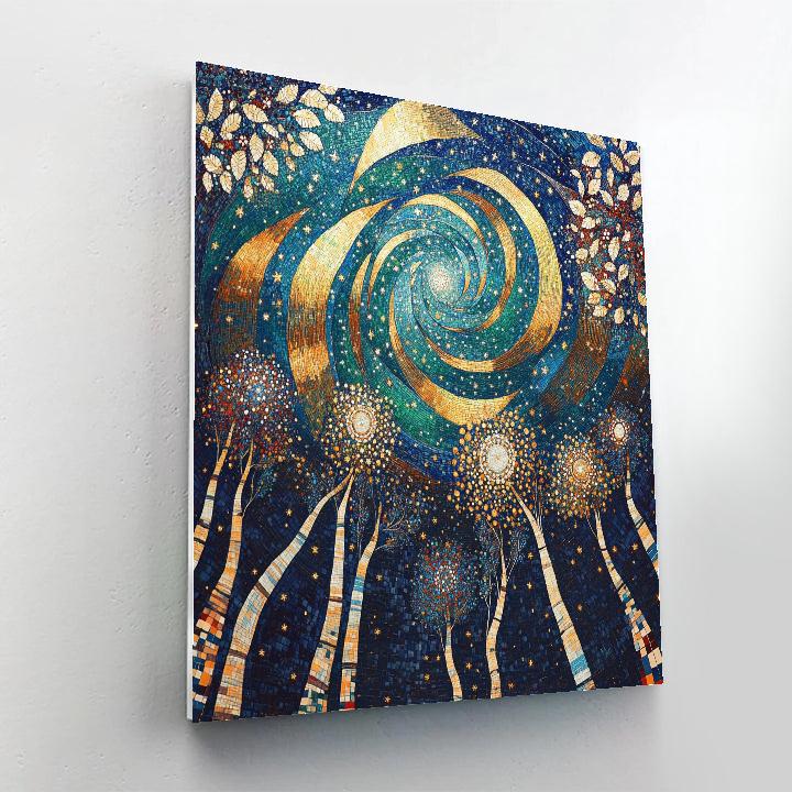 Gustav Klimt Inspired Gilded Aurora Canopy DIY paint by numbers