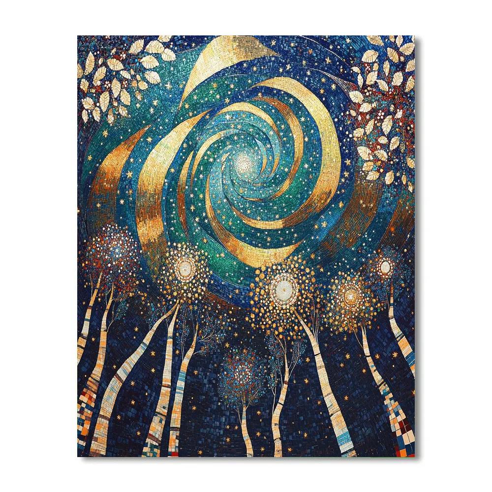 Gustav Klimt Inspired Gilded Aurora Canopy DIY paint by numbers
