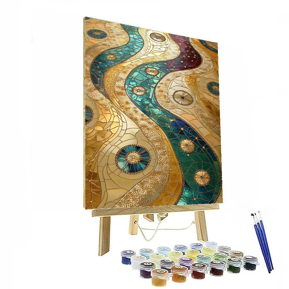 Gustav Klimt Inspired Ornamental Lotus Delta painting number kit