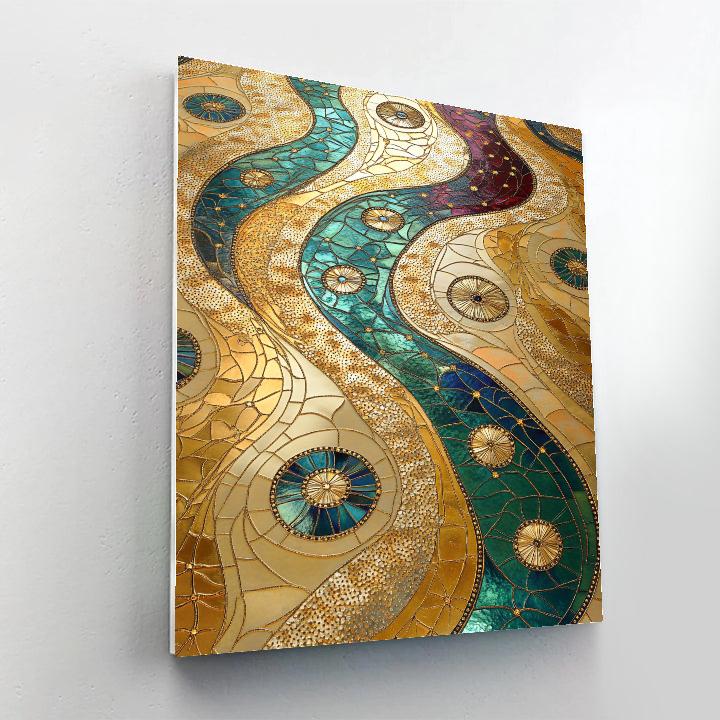 Gustav Klimt Inspired Ornamental Lotus Delta painting number kit