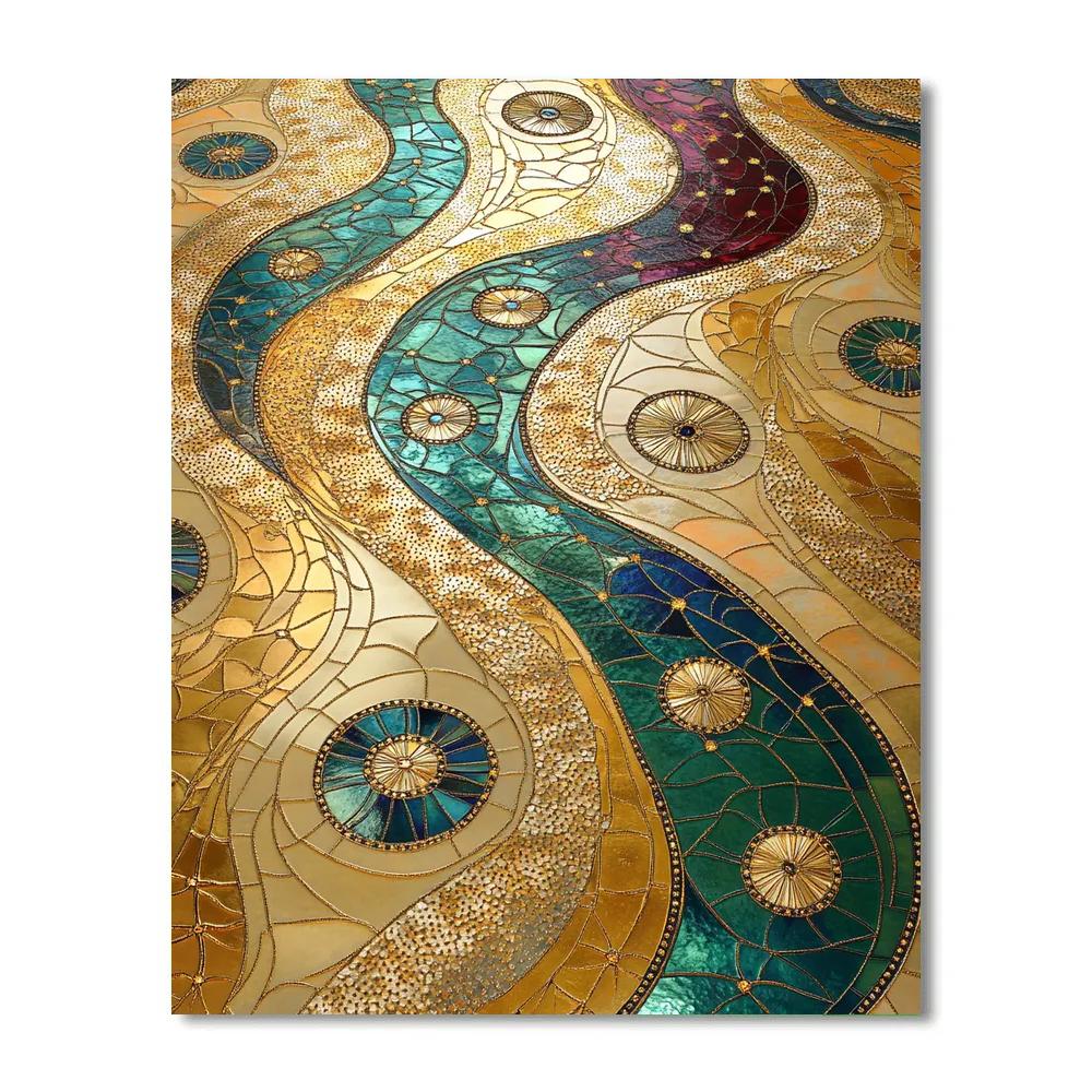 Gustav Klimt Inspired Ornamental Lotus Delta painting number kit