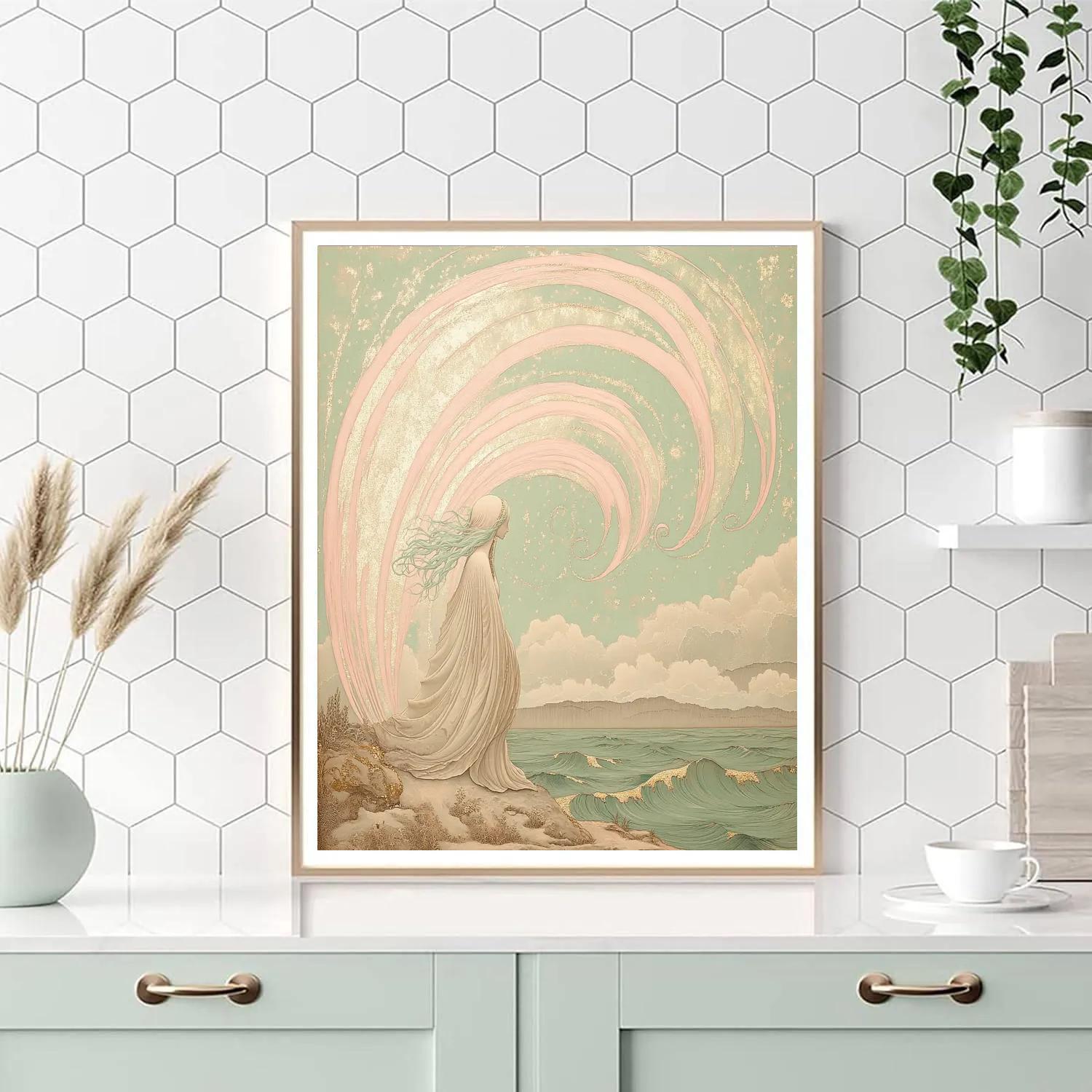 Sandro Botticelli Inspired Birth Of The Aurora Goddess Paint by numbers kits