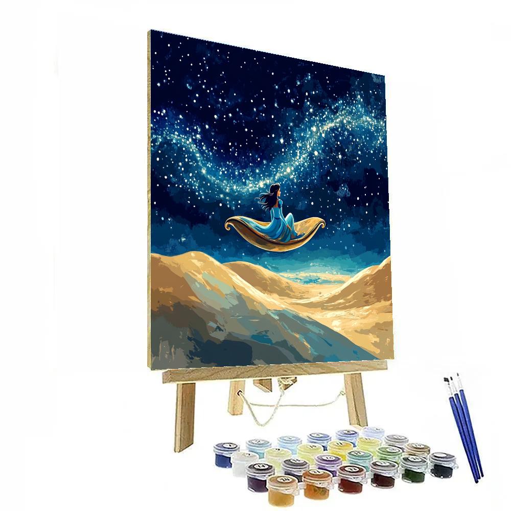 Princess Jasmine Magic Carpet Sky Sail paint by number