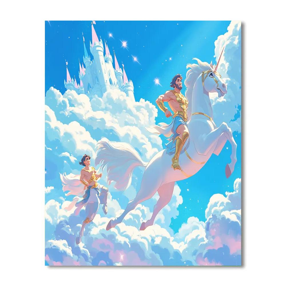 Hercules Pegasus Cloud Castle Sprint Paint by numbers kits