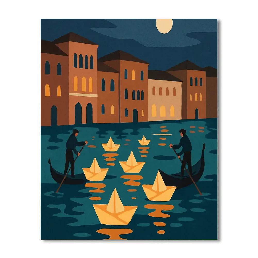 Sky Lantern Regatta In Italy paint by number