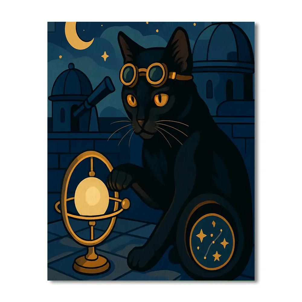 Clockwork Observatory Cat Paint by numbers kits