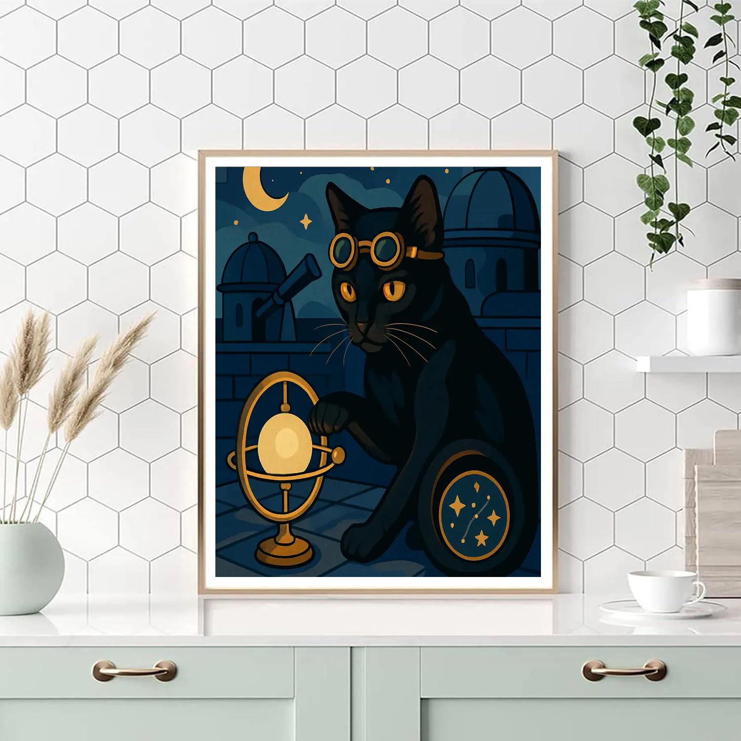 Clockwork Observatory Cat Paint by numbers kits