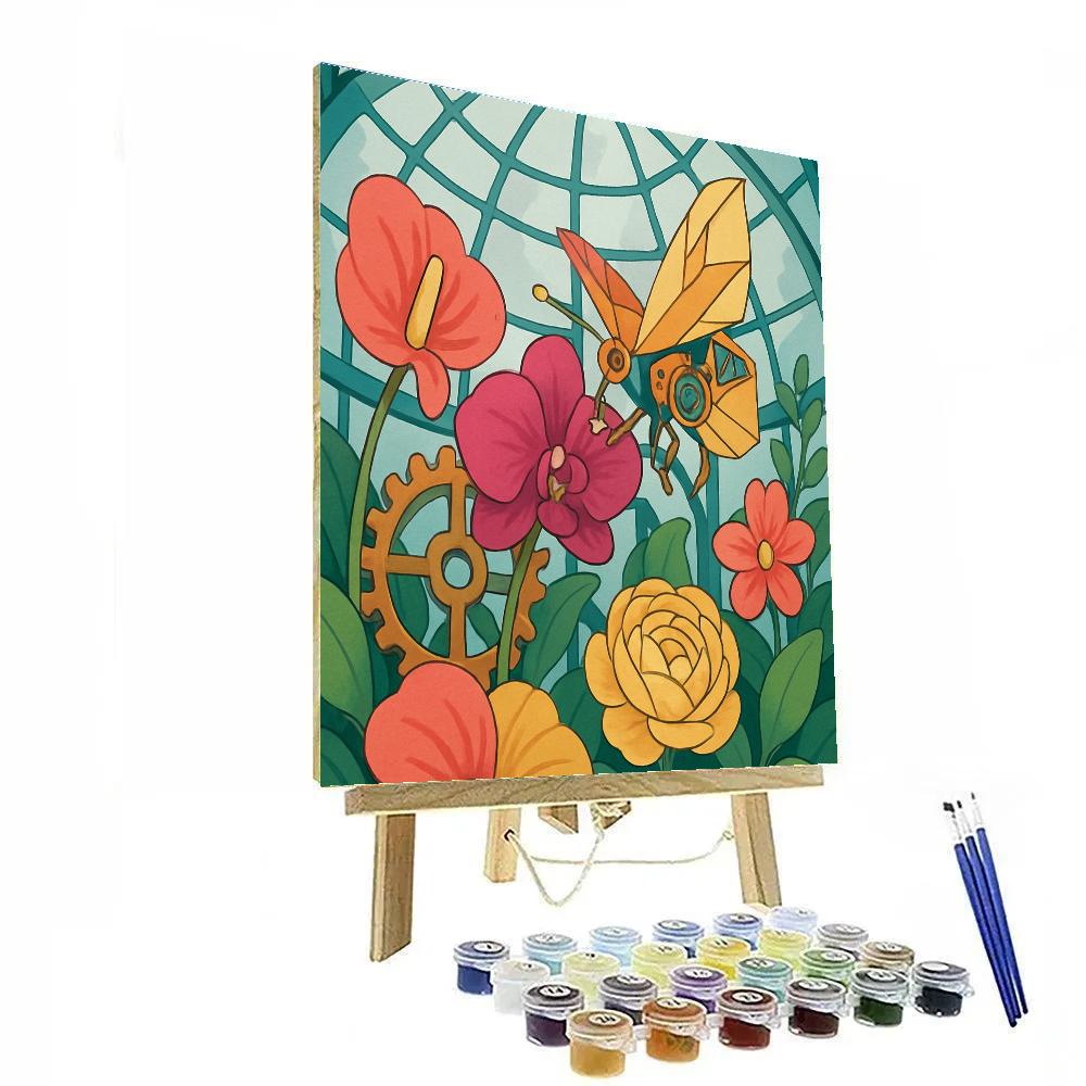 Clockwork Conservatory Flowers painting number kit