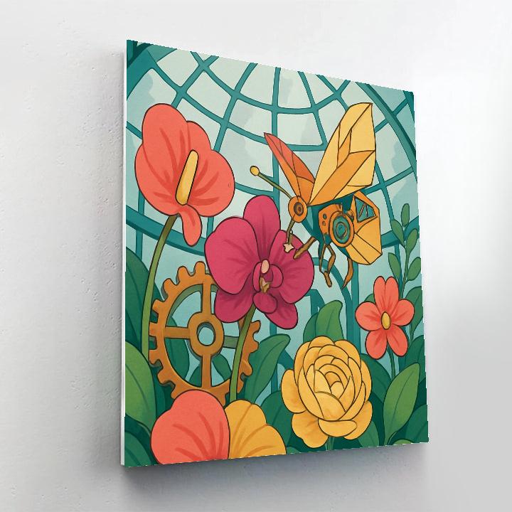 Clockwork Conservatory Flowers painting number kit