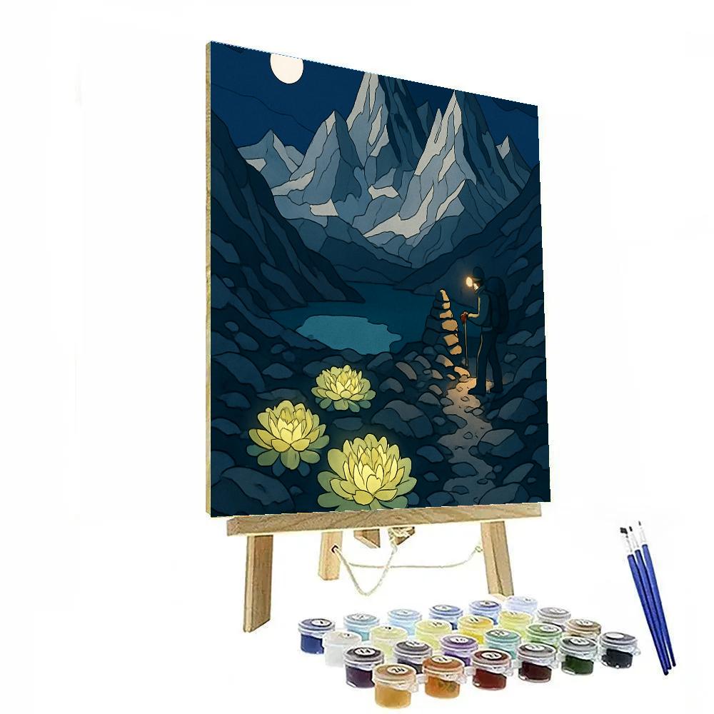 Mountain Lichen Lantern Ridge Number painting