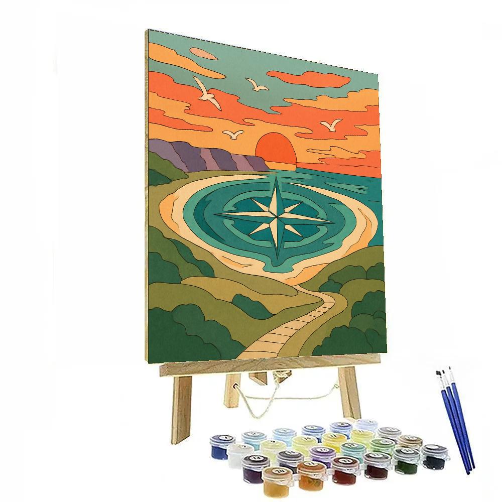 Tidal Compass Landscape Paint by numbers art
