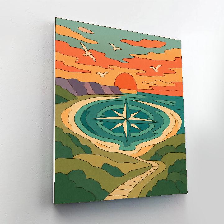 Tidal Compass Landscape Paint by numbers art