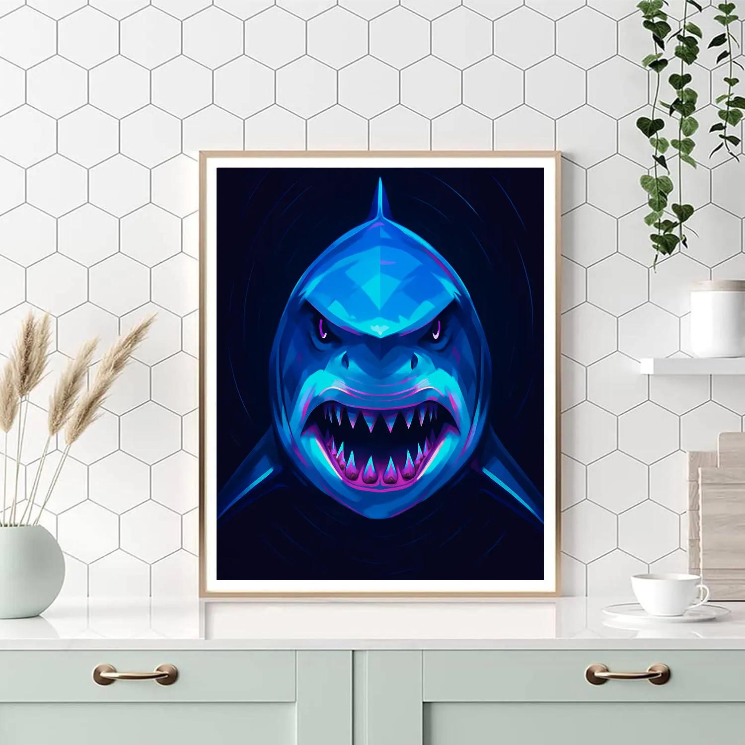 Prismatic Riptide Shark Numbered painting kits
