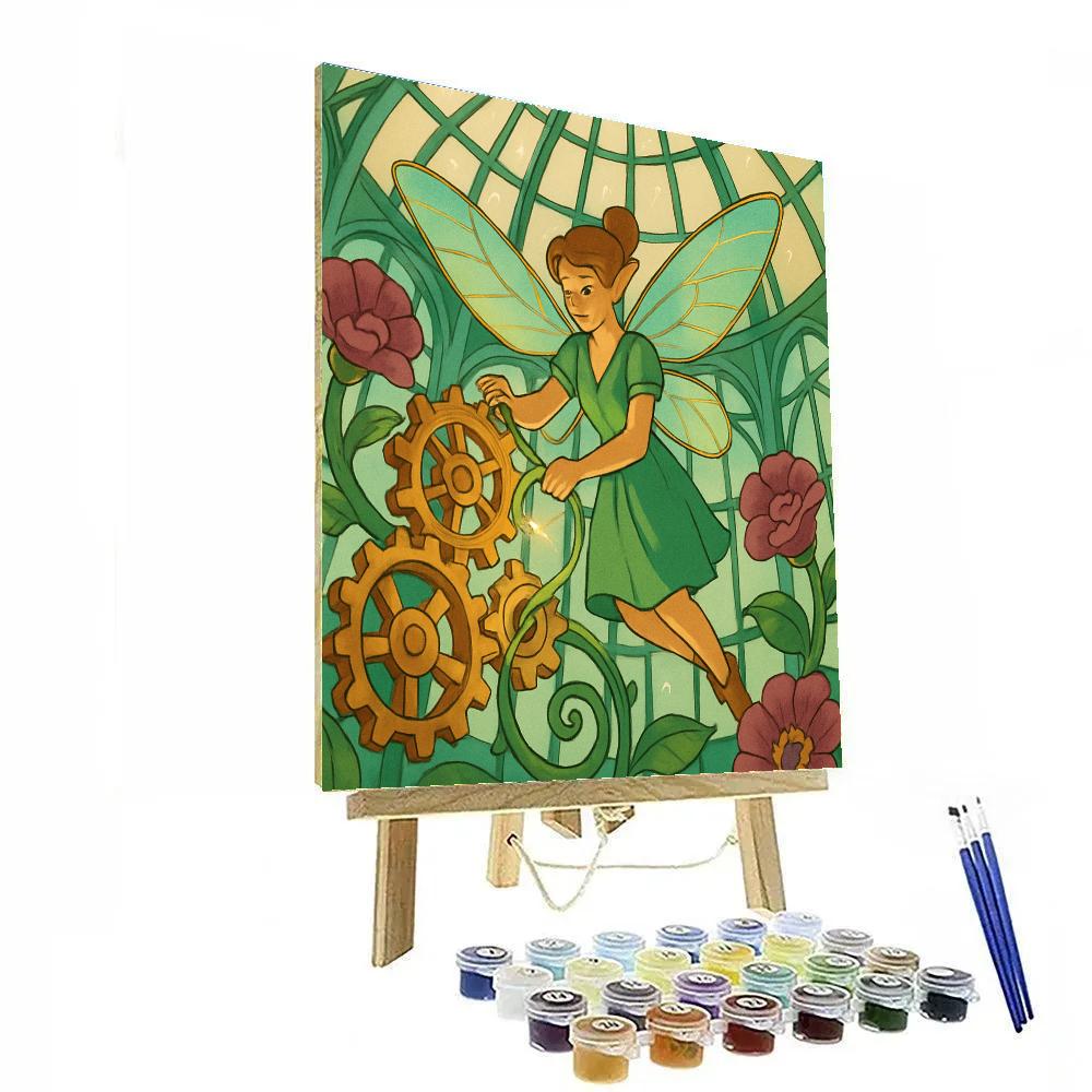 Clockwork Conservatory Fairy paint by numbers