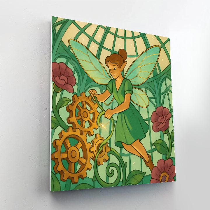 Clockwork Conservatory Fairy paint by numbers