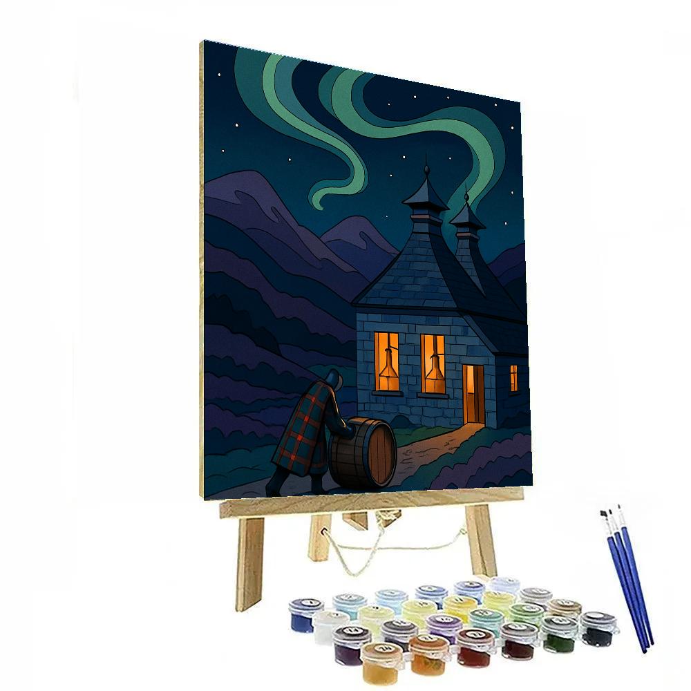 Scotland Aurora Distillery Glen paint by number
