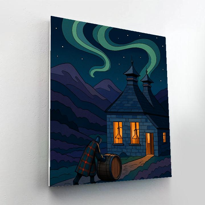 Scotland Aurora Distillery Glen paint by number