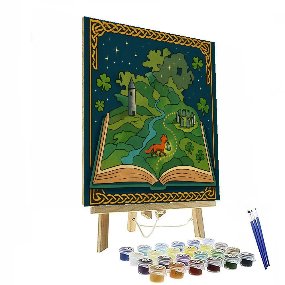 Lanternlit Ireland Story Map Paint by numbers art