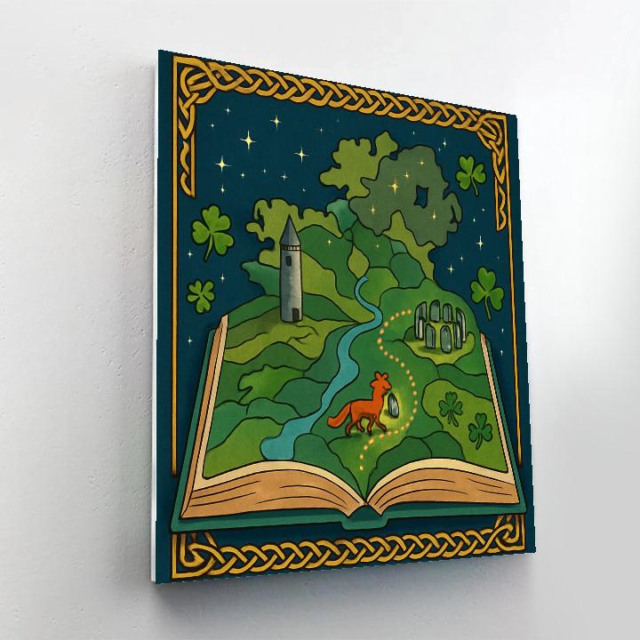 Lanternlit Ireland Story Map Paint by numbers art
