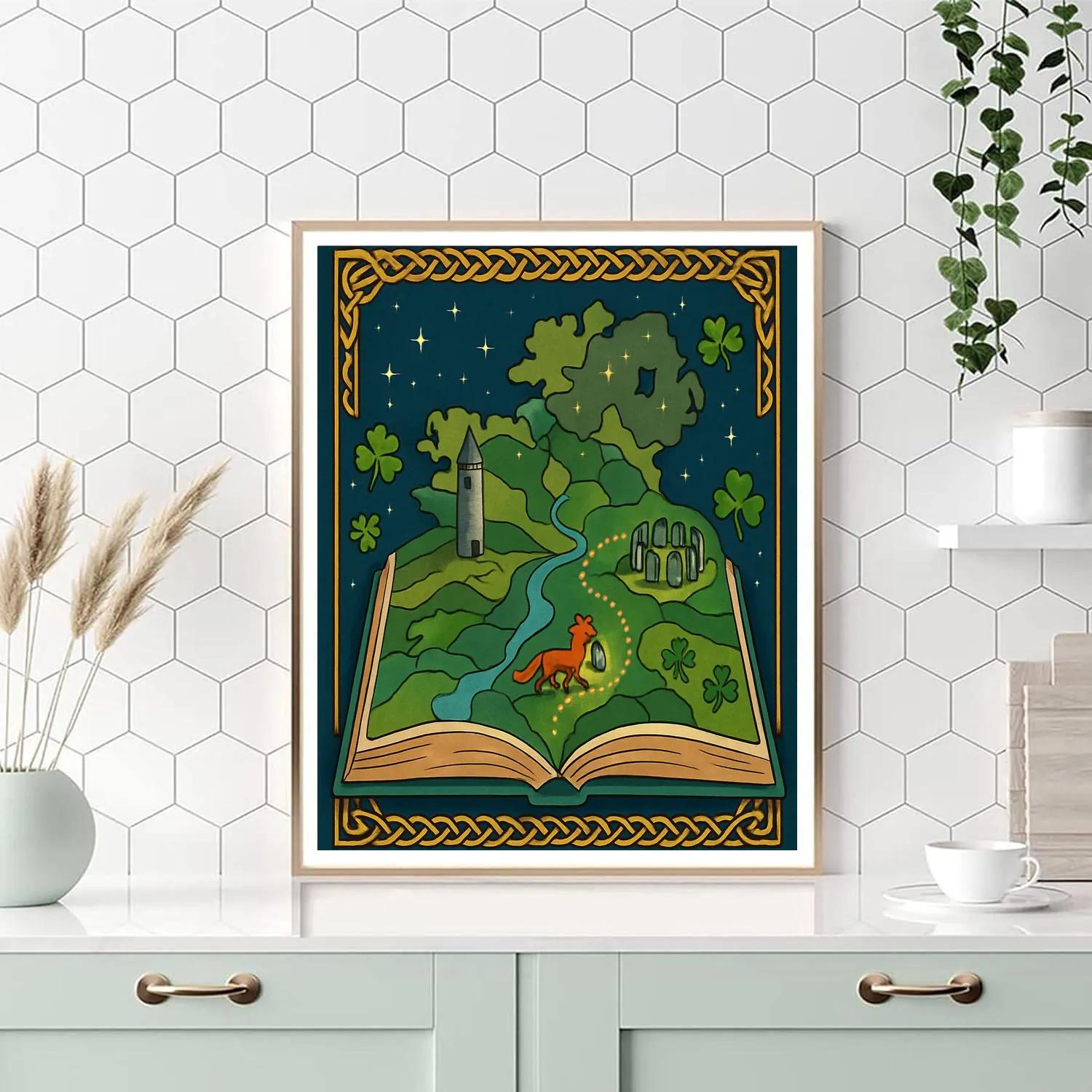 Lanternlit Ireland Story Map Paint by numbers art