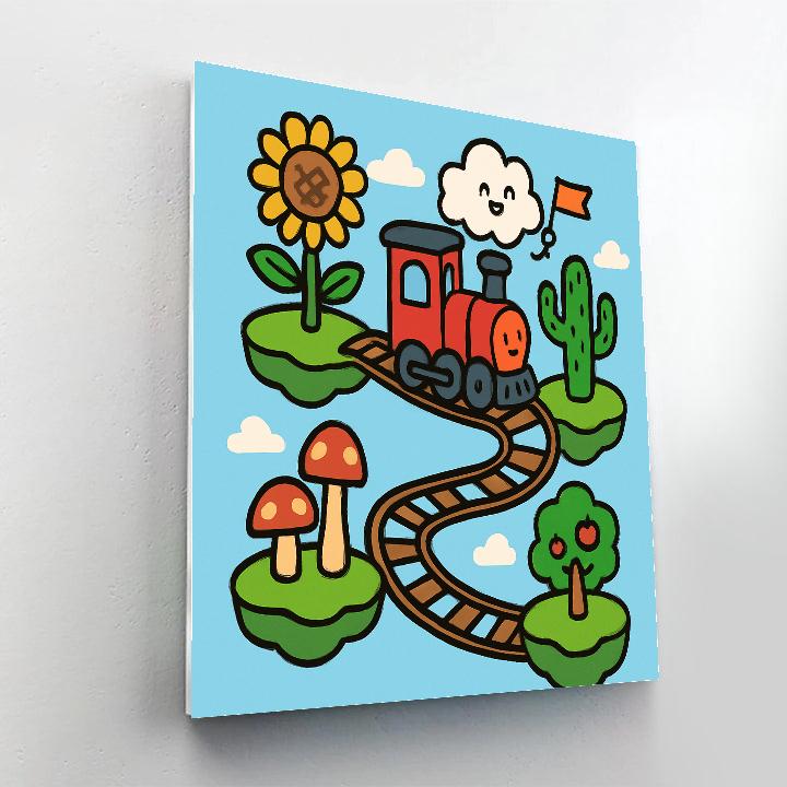 Sky Garden Train Across The Floating Islands Number painting