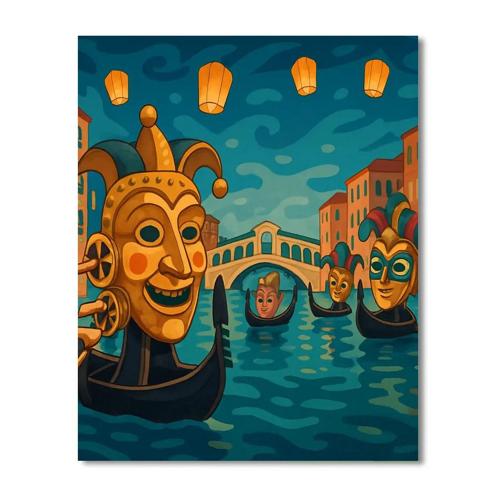 Clockwork Carnival In Venice paint by numbers