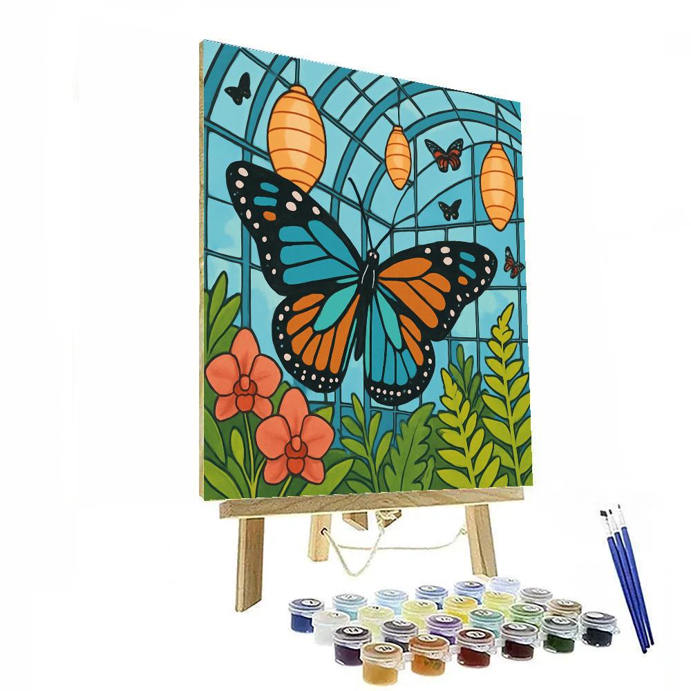Butterfly Lantern Conservatory DIY paint by numbers