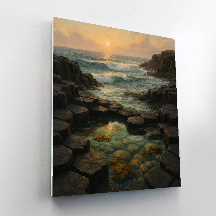 Sunlit Tide Pools On The Basalt Coast paint by numbers