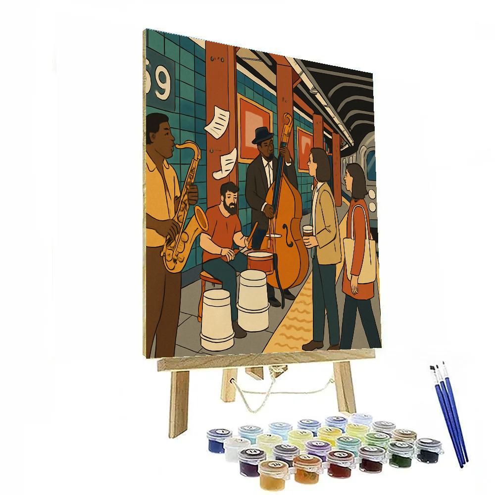 New York Crafted Jazz In The Subway Number painting