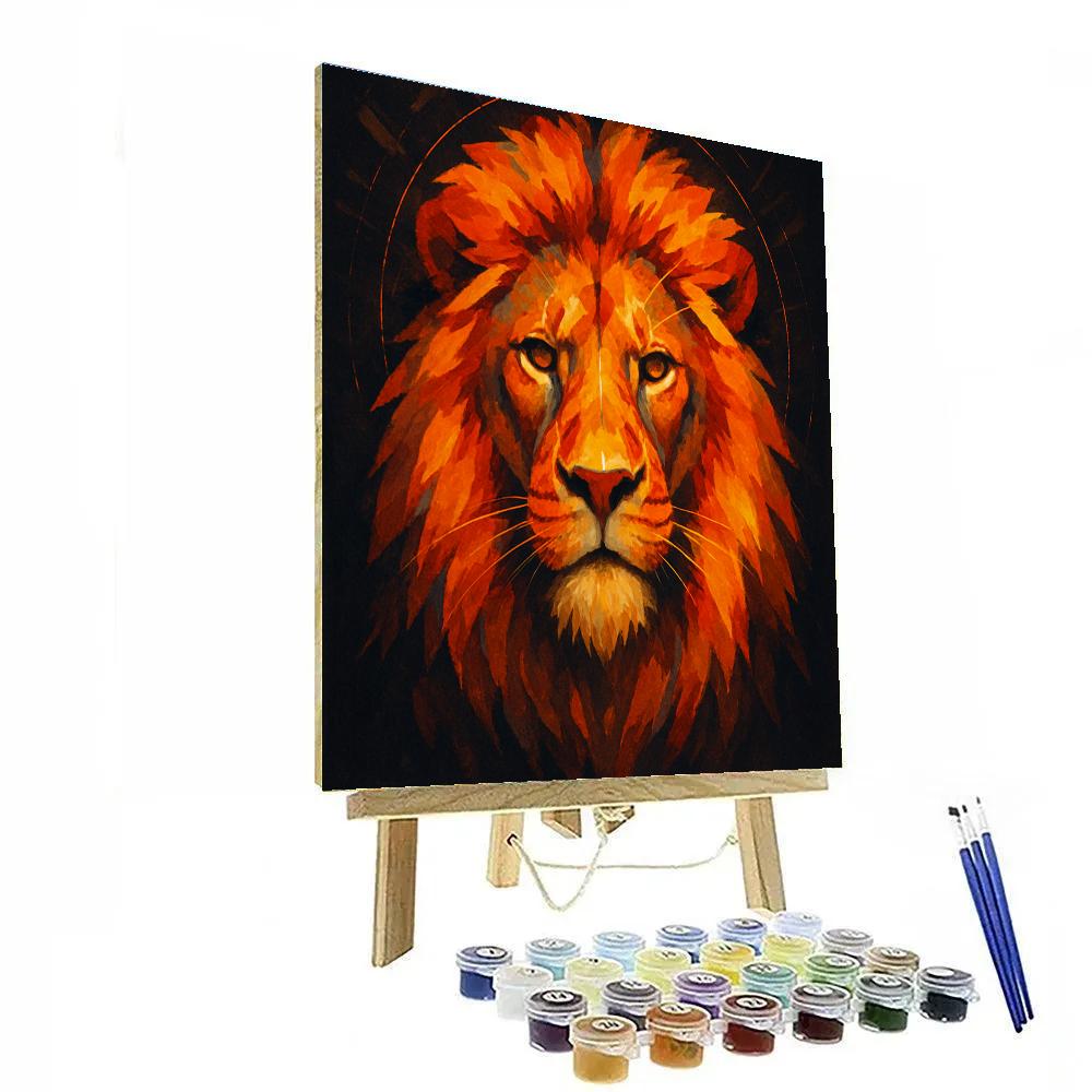 Solar Crown Lion DIY paint by numbers