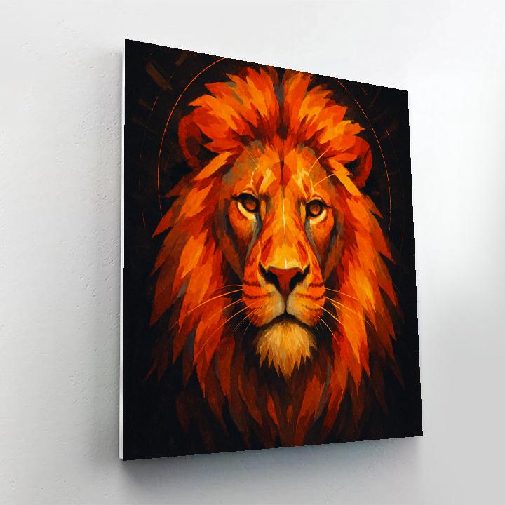Solar Crown Lion DIY paint by numbers