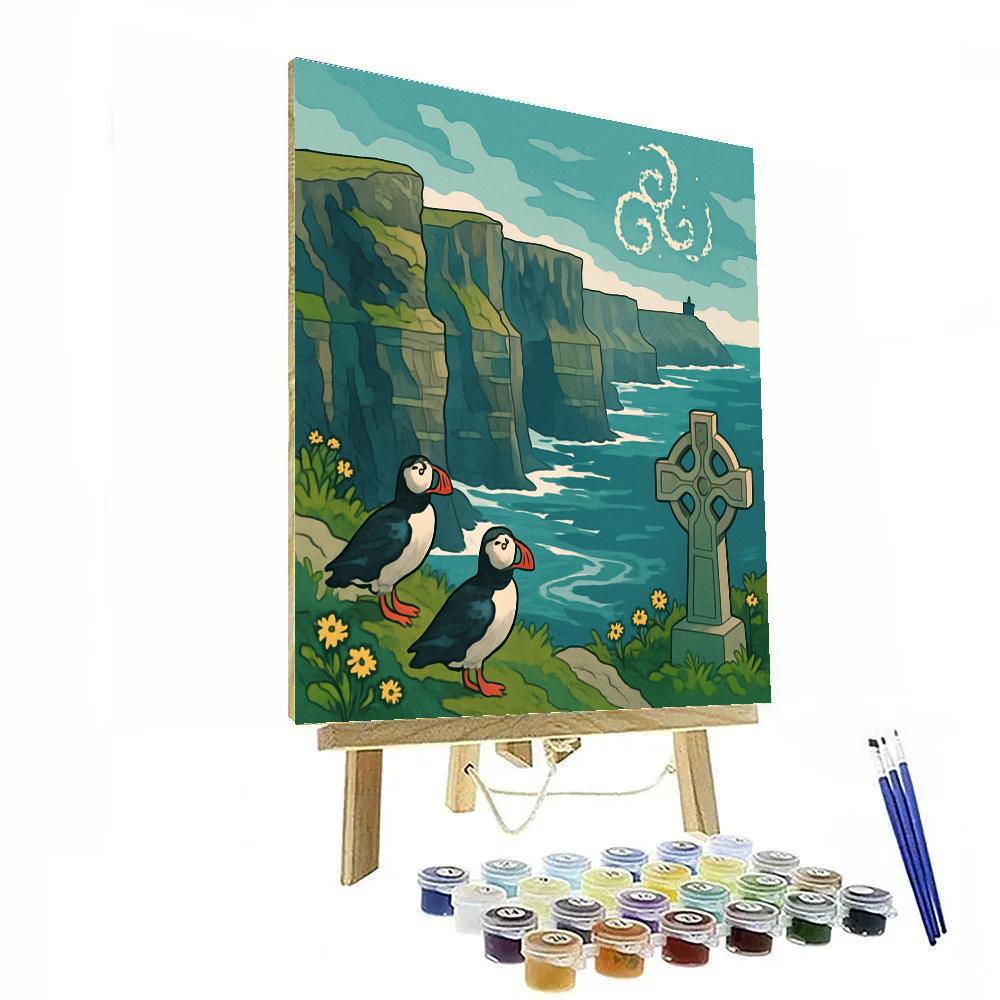 Cliffs Of Moher Horizon In Ireland Numbered painting kits