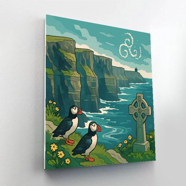 Cliffs Of Moher Horizon In Ireland Numbered painting kits