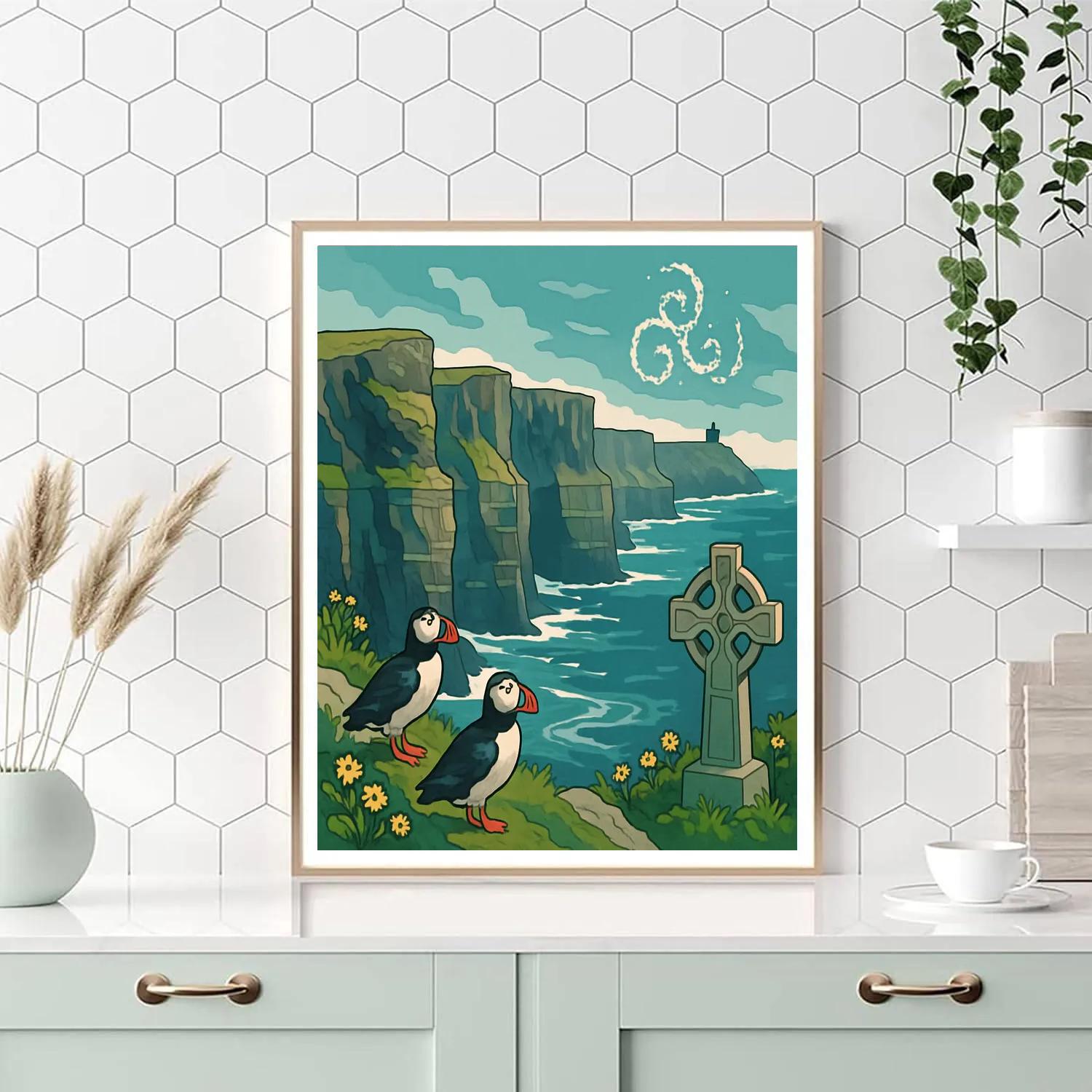 Cliffs Of Moher Horizon In Ireland Numbered painting kits