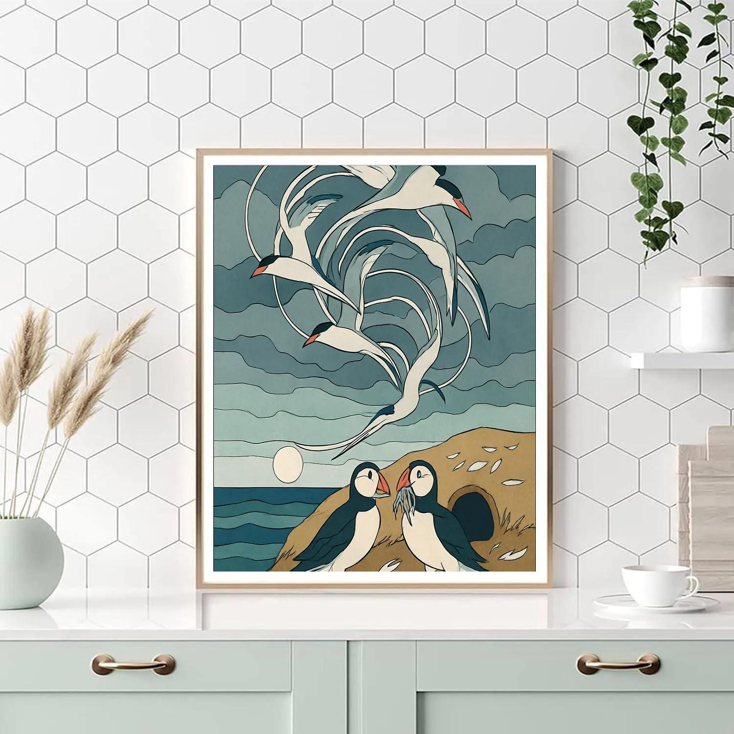 Sky Loom With Migratory Birds Numbered painting kits